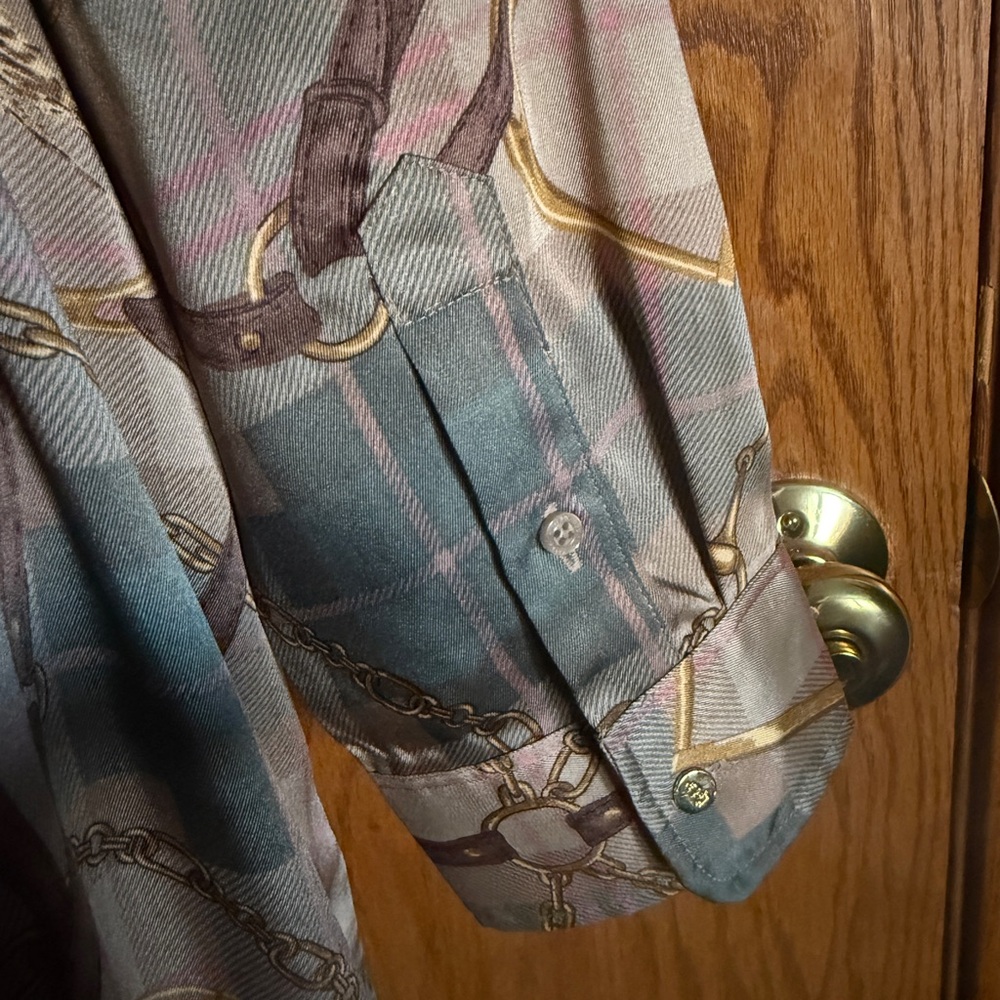 Lauren Ralph Lauren Plaid Midi Dress - Blue and Brown - Picture 9 of 16